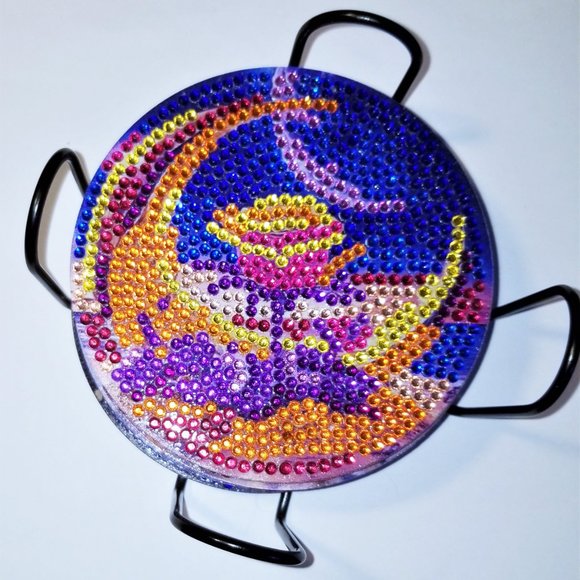 Rhinestone Moon Coasters - Picture 5 of 6